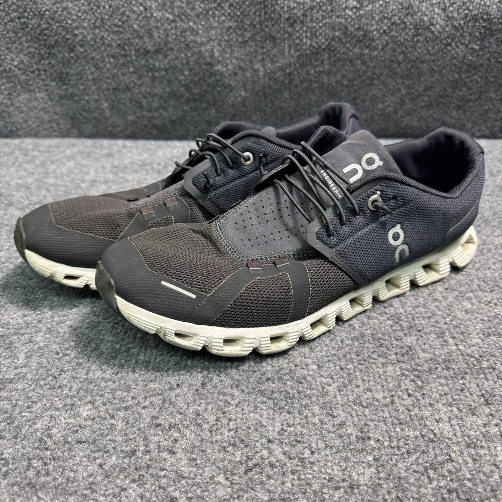 On Sneakers Mens 10.5 Cloud 5 Black White 59.98919 Speed Lacing EUC